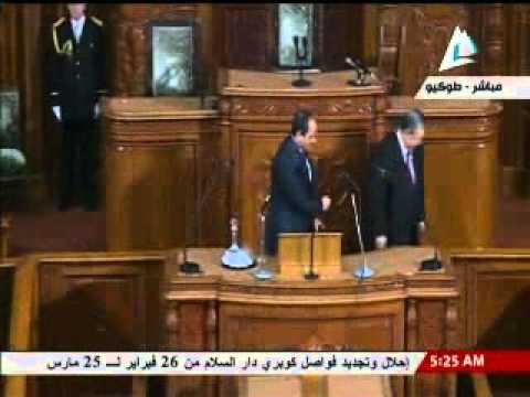 رئيس البرلمان الياباني يضع «السيسي» في موقف محرج