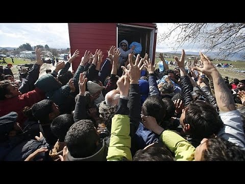 فيديو وضع مأساوي في معبر إيدوميني الحدودي بين اليونان ومقدونيا