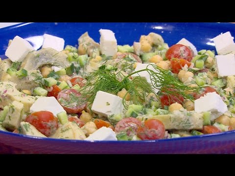 طريقة عمل سلطة طحينة بالحمص