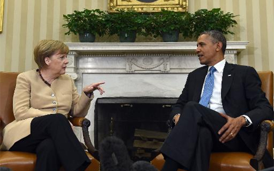   مصر اليوم - أوباما وميركل يقران بأن خلافهما حول قضية التجسس لم يحل بعد