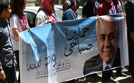   مصر اليوم - حملة صباحي تستنكر حرق سرداق لتأييد السيسي في دمياط