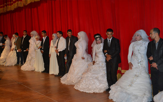   مصر اليوم - 20 عريسًا وعروسة في حفل زفاف جماعي في الإسماعيليَّة