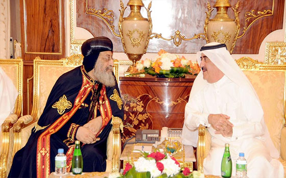   مصر اليوم - سعود المعلا يستعرض مع تواضروس دور رجال الدين في التقريب بين الأديان