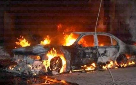   مصر اليوم - مجهولون يشعلون النيران في سيارة أمين حزب النور في البدرشين