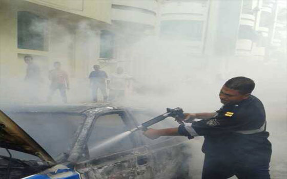   مصر اليوم - نجاة سائق إثر انفجار خزان وقود سيارته في بورسعيد