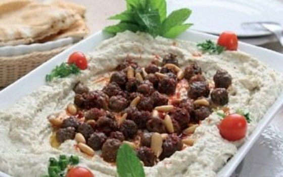   مصر اليوم - بابا غنوج مع كرات اللحم