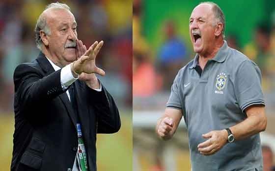   مصر اليوم - سكولاري سفير أحلام الشعب البرازيلي في نيل اللقب وديل بوسكي يحمل آمال الإسبان