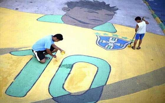 مصر اليوم - جرافيتي نيمار يجتاح شوارع البرازيل