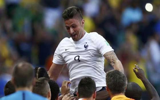   مصر اليوم - جيرو يسجل الهدف رقم 100 لفرنسا في نهائيات كأس العالم