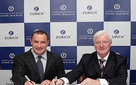   مصر اليوم - البنك العربي المتحد يوقع اتفاقية مع زيورخ للتأمين