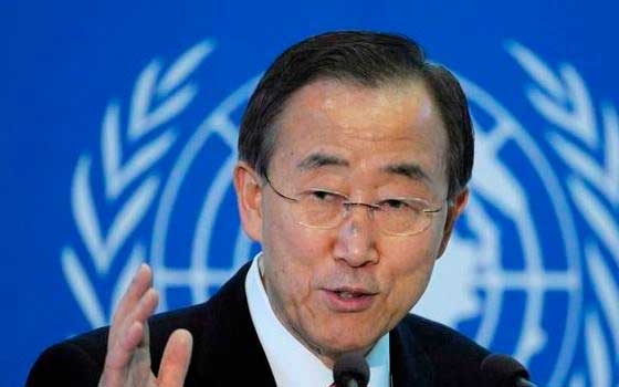   مصر اليوم - بان كي مون يتعاطف مع فتيات نيجيريا بمناسبة مرور 100 يوم على اختطافهن