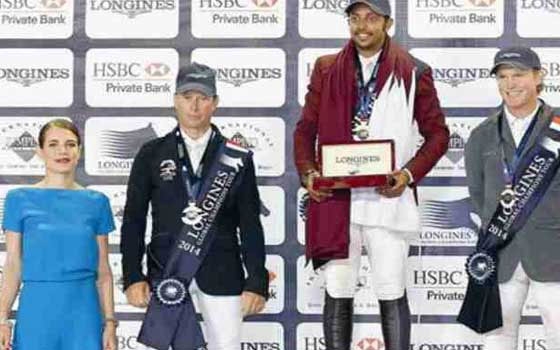   مصر اليوم - فارس المنتخب القطري باسم حسن ثالث الترتيب العالمي حاليًا