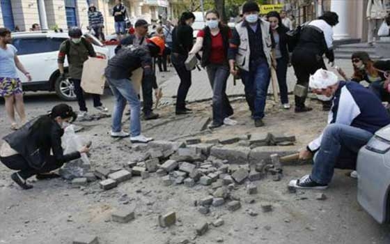   مصر اليوم - 4 جرحى خلال تبادل الرصاص في ميدان في كييف