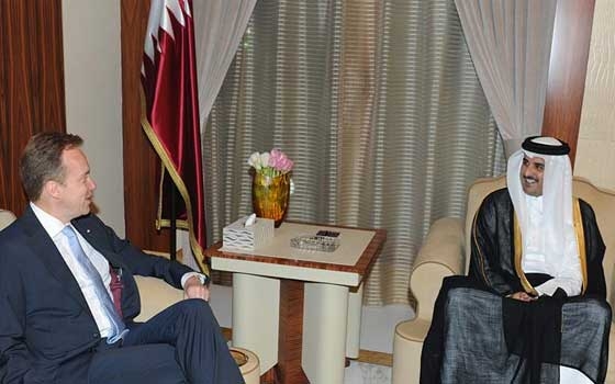   مصر اليوم - الأمير القطري يستقبل وزير الخارجية النرويجي