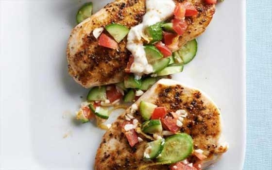   مصر اليوم - الدجاج المشوي مع الليمون والخيار