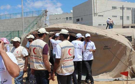   مصر اليوم - الهلال الاحمر الامارتية تجهز المستشفى الميداني لعلاج الجرحى في غزة