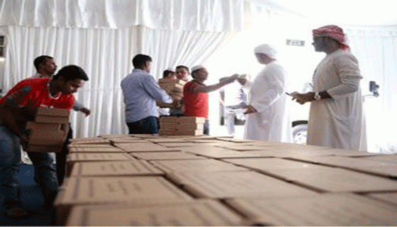 مصر اليوم - جمعية الفجيرة الخيرية في الإمارات توزع 2500 وجبة إفطار خفيفة