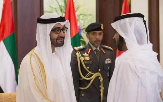   مصر اليوم - محمد بن زايد يستقبل المهنئين بعيد الفطر المبارك