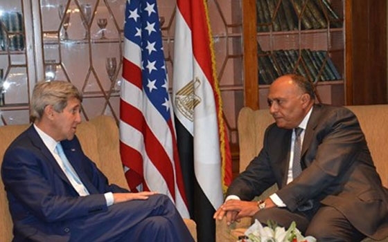   مصر اليوم - وزيرا الخارجيّة المصري والأميركي يبحثان سبل وقف العدوان على قطاع غزة