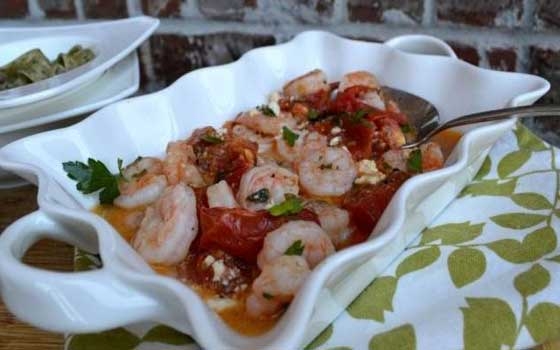   مصر اليوم - جمبري بالجبن الفيتا