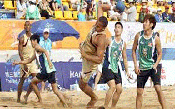   مصر اليوم - عنابي كرة اليد الشاطئية القطري يخسر من البرازيلي برميات